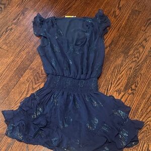 Ramy Brook Midnight Blue Dress with Shimmer Detail